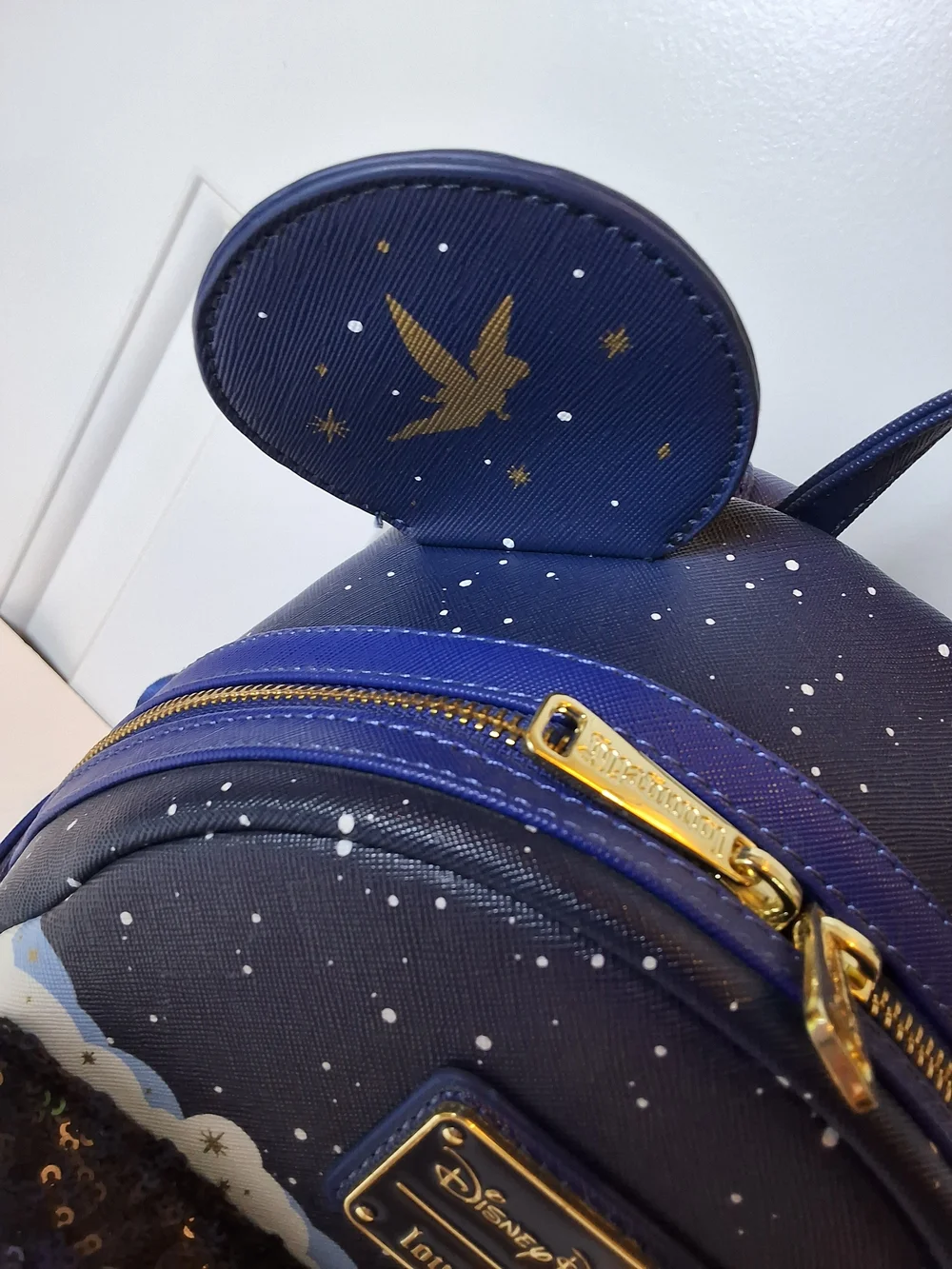 Loungefly Navy Peter Pan Flight Seq Mini Mmma Nwt